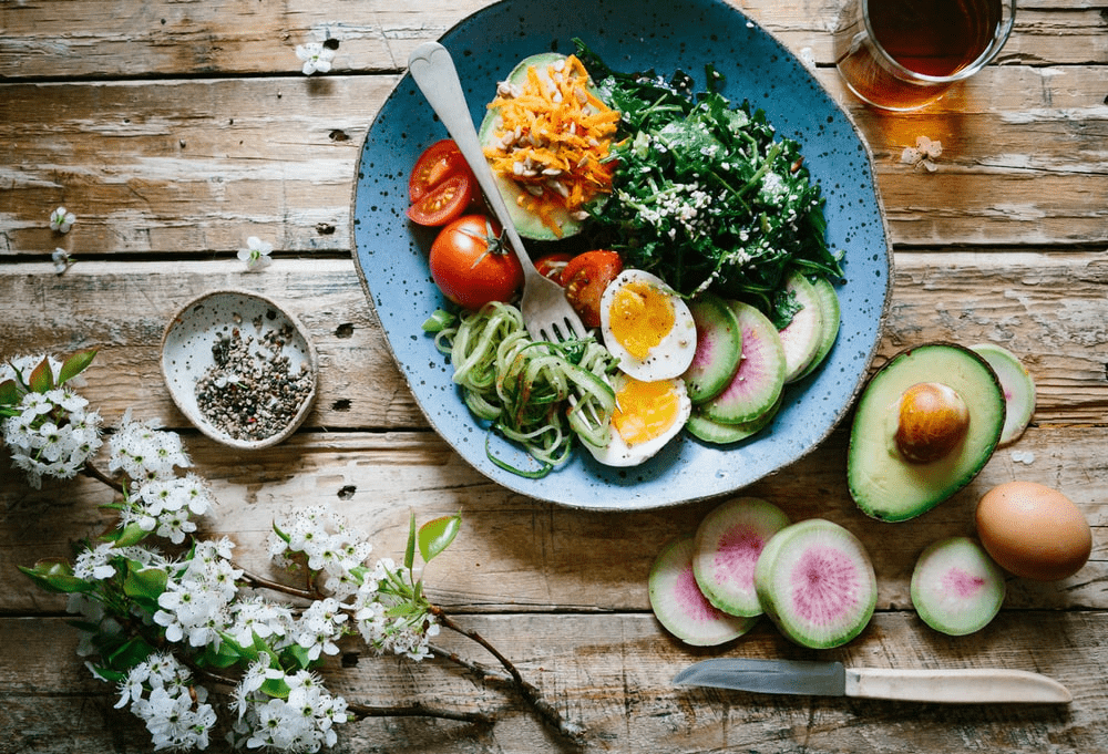 Healthy food served on a plate