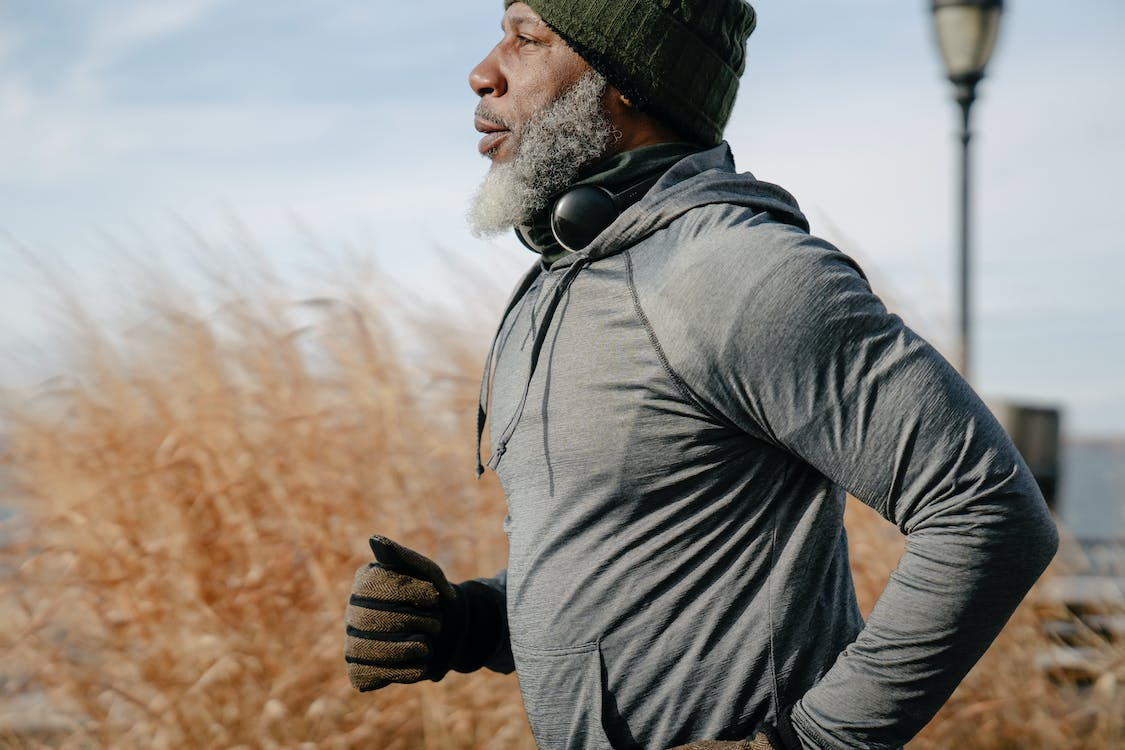 a person jogging.