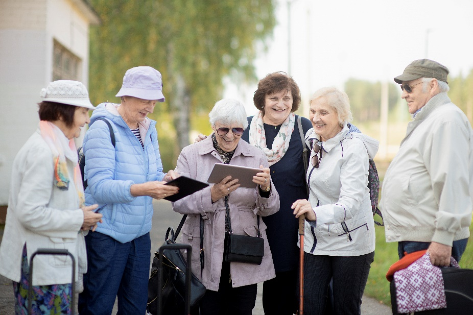 a group of happy seniors