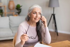 A senior on call with a telehealth professional